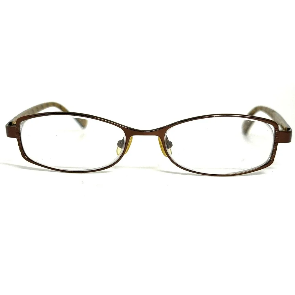 Guess GU1372 BRN Brown Oval Eyeglass Frames 51-17-135 Logo Temples